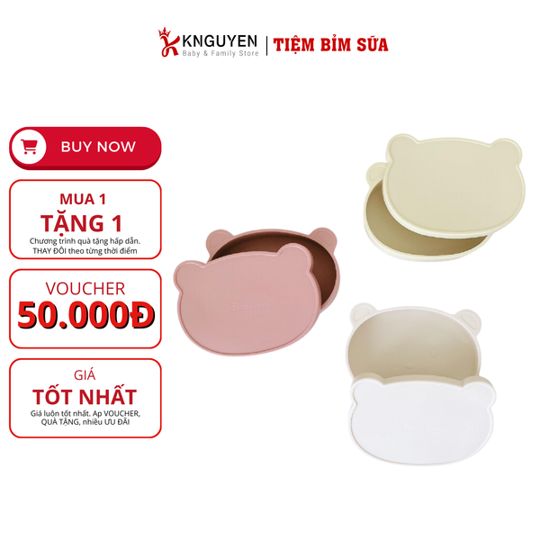  Bát Chống Lật Có Nắp Hình Gấu Bar- rot 