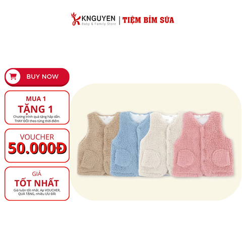  Áo Gilê Lông Cài Giữa Dokma 