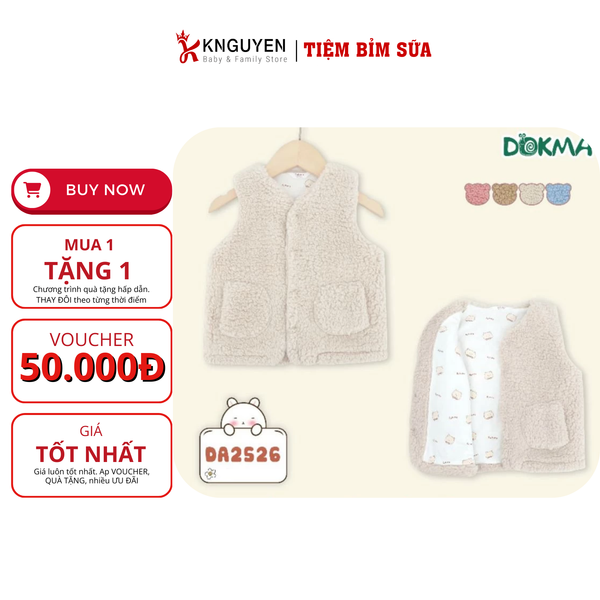  Áo Gilê Lông Cài Giữa Dokma 