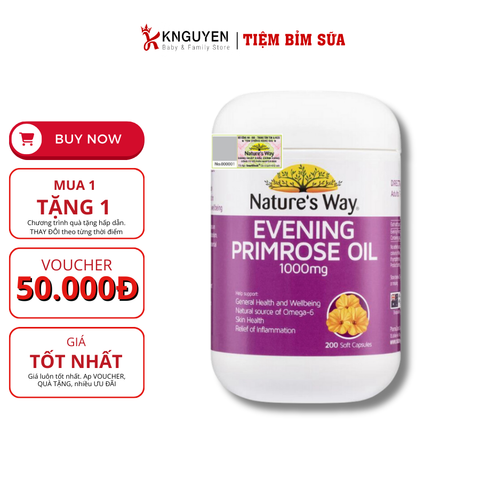  Tinh Dầu Hoa Anh Thảo Nature's Way 200 viên 