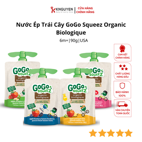  Nước Ép Trái Cây GoGo Squeez Organic Biologique (90g) 