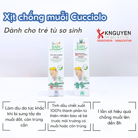  Tinh Dầu Tự Nhiên Cucciolo Baby Natural Dạng Xịt 