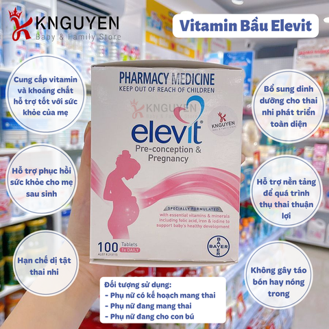  Elevit bầu 100 viên 