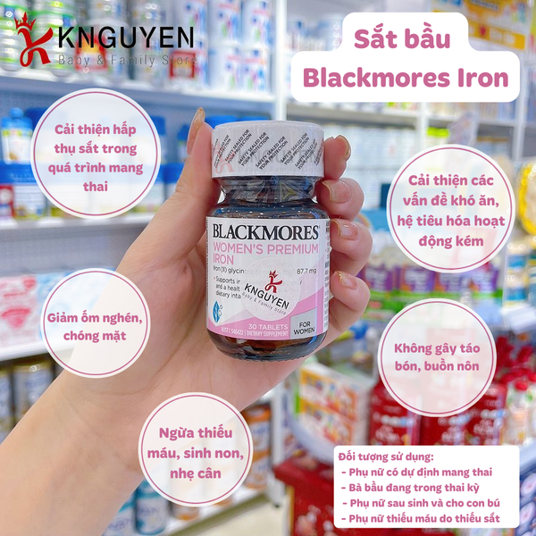  Sắt bầu - Blackmores Iron 30 viên 