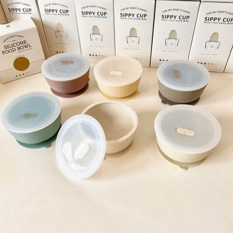  Bát Ăn Dặm Silicon Chống Lật Đổ MODU'I 