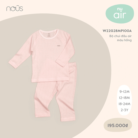  Bộ Chui Đầu Air Màu Hồng Nous 