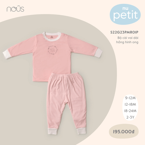  Bộ Cài Vai Dài Hồng Hình Ong Nous 