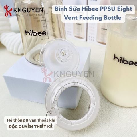  Bình Sữa Hibee PPSU Eight Vent Feeding Bottle 
