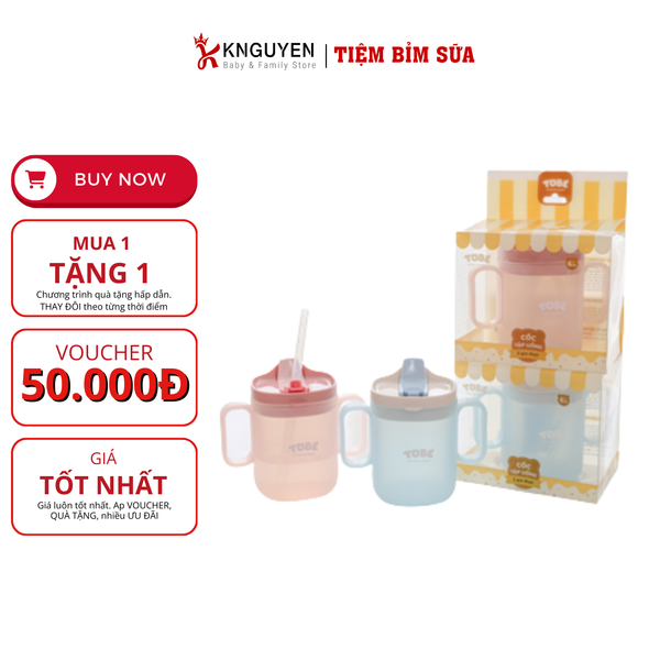  Cốc Tập Uống Nước 2 Giai Đoạn Tobé MS 4104 - 260ml 