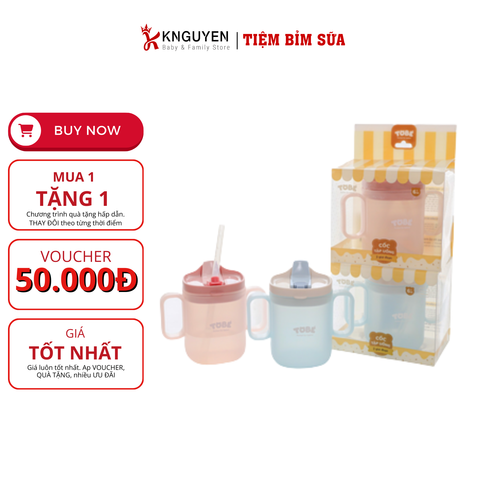  Cốc Tập Uống Nước 2 Giai Đoạn Tobé MS 4104 - 260ml 