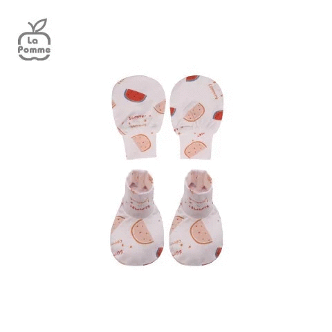  Set Bao Tay Bao Chân La Pomme Watermelon - Trắng Hồng 