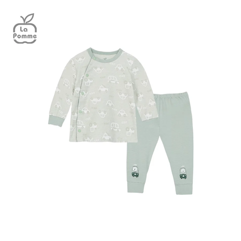  Bộ dài tay La Pomme cúc lệch Petit 