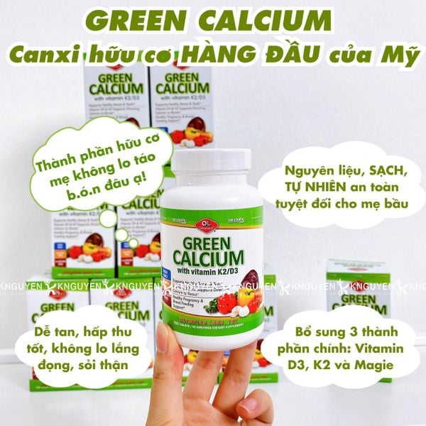  Canxi Hữu Cơ Green Calcium Olympian Labs 100 viên 