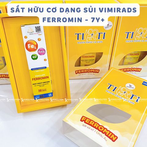  Sắt Sủi Vimirads Ferromin - 20 viên 