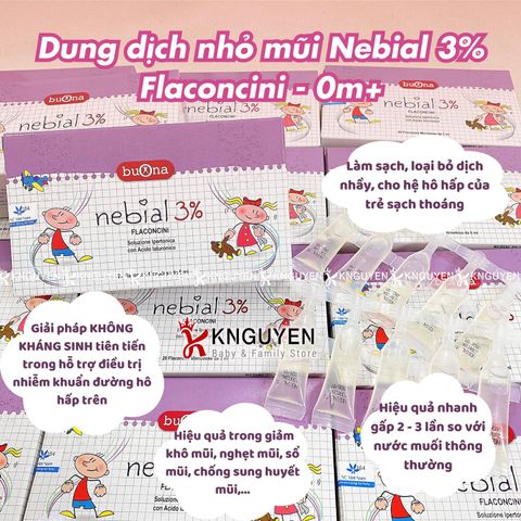  Dung dịch nhỏ mũi Nebial 3% Flaconcini 