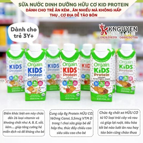  Nước Uống Dinh Dưỡng Hữu Cơ Kid Protein (244ml) 