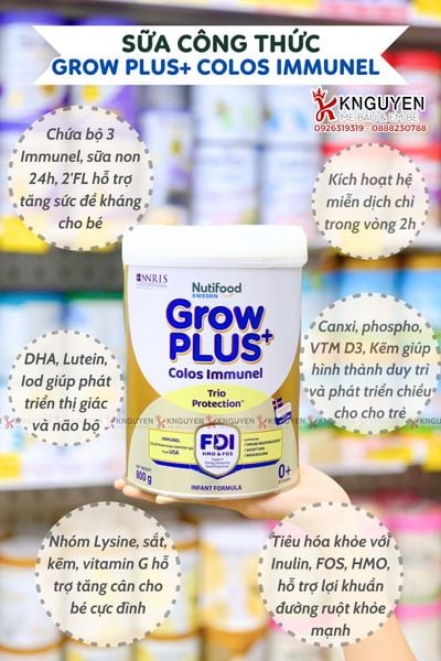  Sữa GrowPlus Colos Immunel Nutifood (800g) 