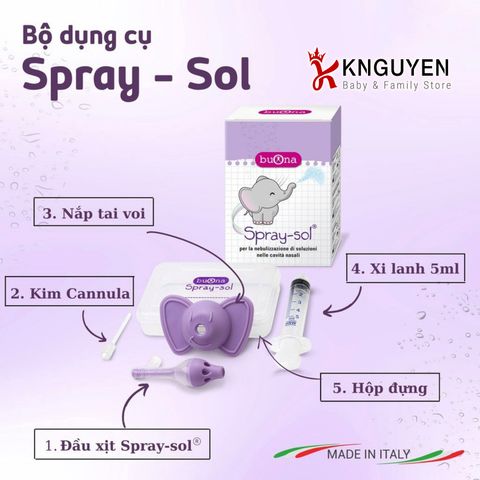  Bộ Dụng Cụ Rửa Mũi Buona Spay-sol 