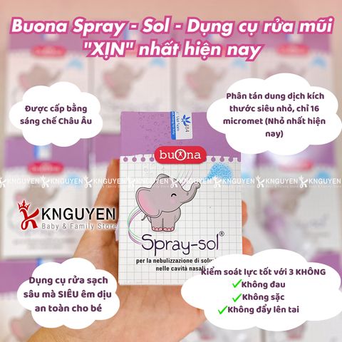  Bộ Dụng Cụ Rửa Mũi Buona Spay-sol 