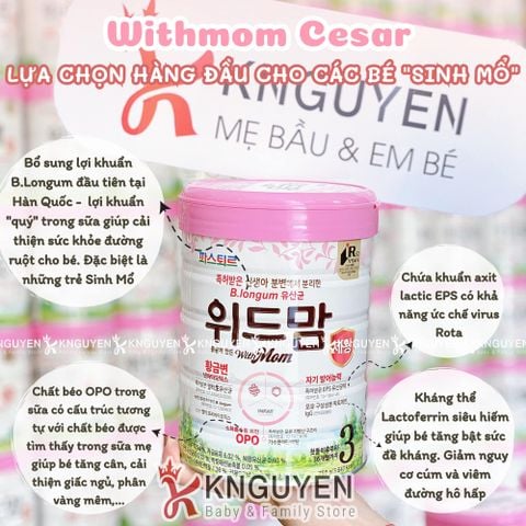  Sữa bột Hàn Quốc cao cấp With Mom Premium (750g) 