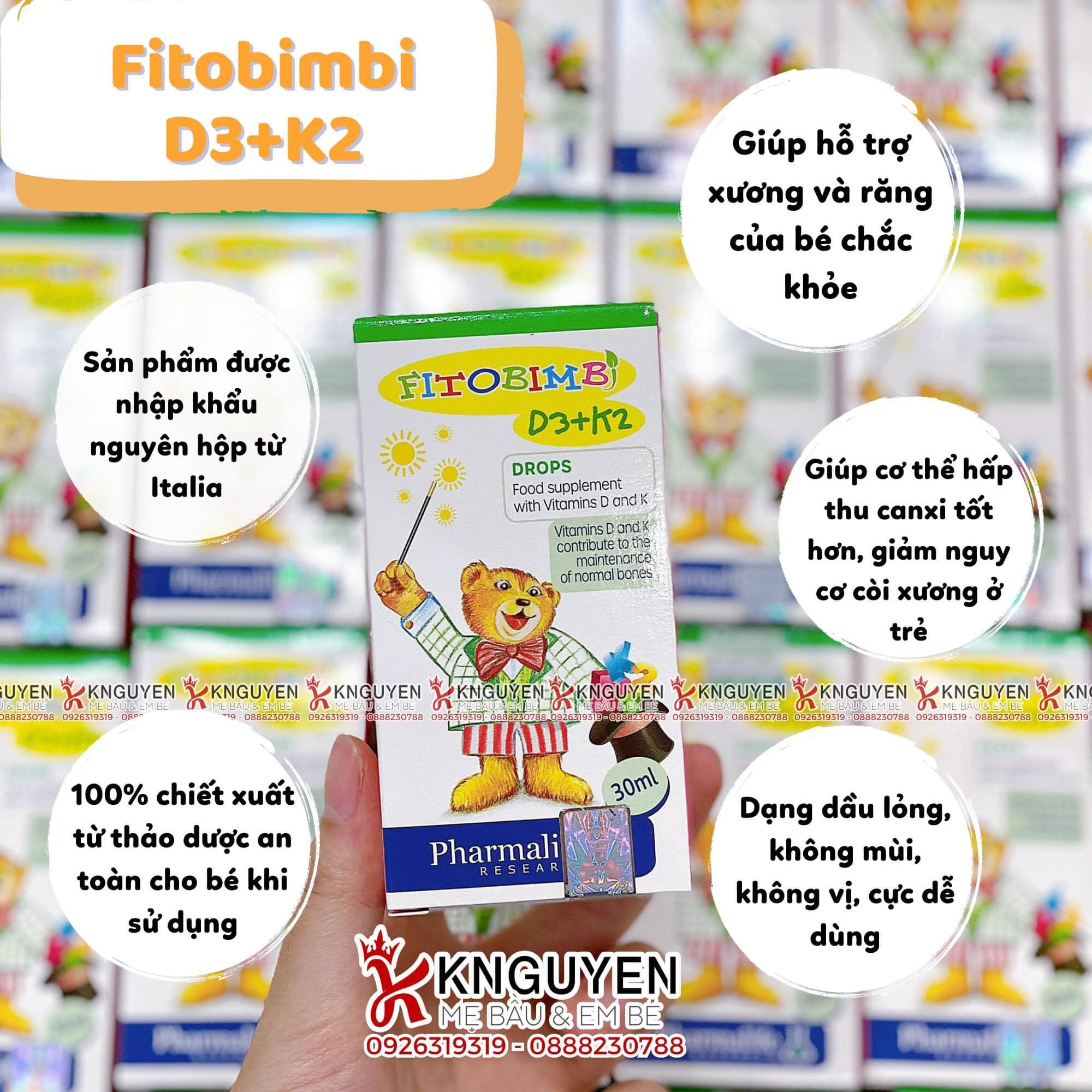 FITOBIMBI D3K2 Bổ sung D3 + K2 (0m+) 30ml knguyenstore