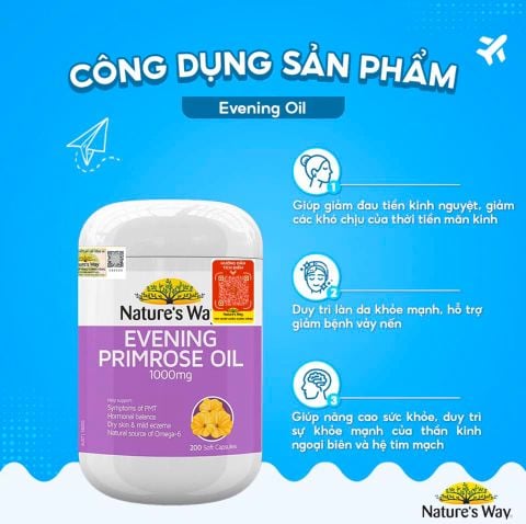  Tinh Dầu Hoa Anh Thảo Nature's Way 200 viên 