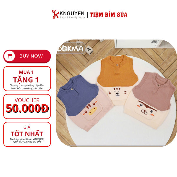  Áo len gilê cổ tròn Dokma 