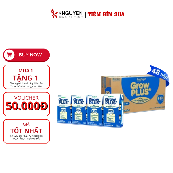 Sữa Pha Sẵn Grow Plus+ Fdi Xanh Nhạt 110ml 
