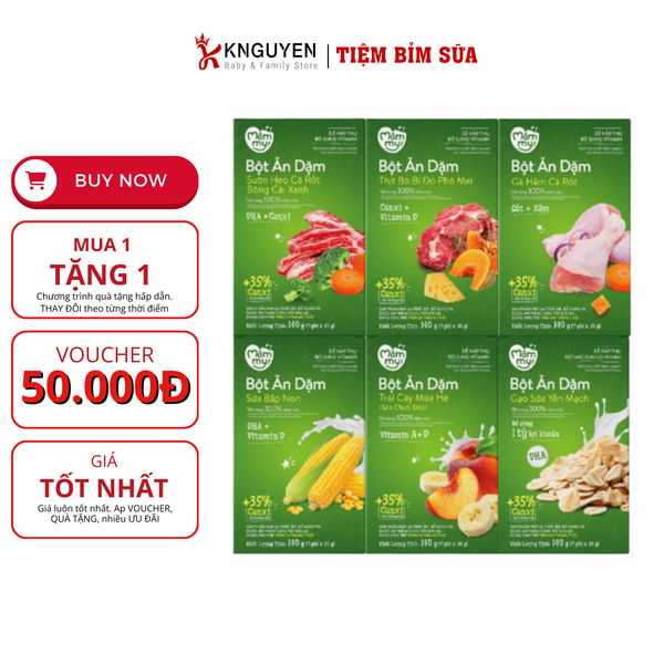  Bột Ăn Dặm Hữu Cơ Mămmy 140g (7x20g) 