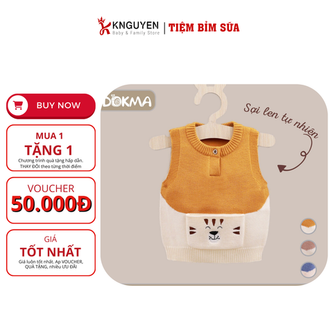  Áo len gilê cổ tròn Dokma 