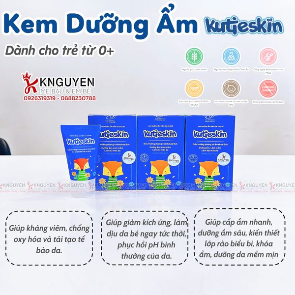  Kem dưỡng ẩm mềm da cho bé Kutieskin 30g 