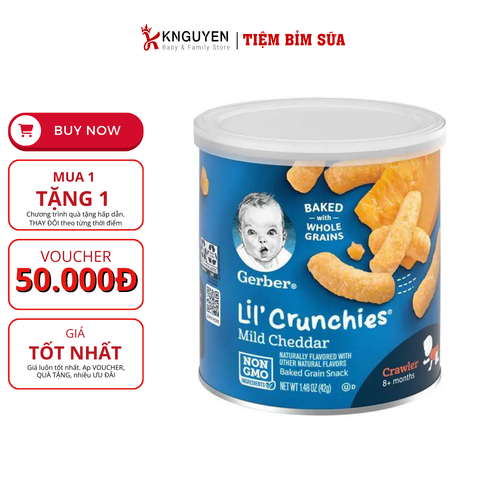  Bánh ăn dặm Gerber hộp lùn 42gr 