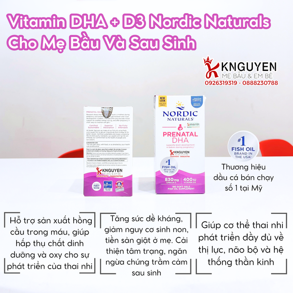  Nordic Naturals Prenatal DHA 90 Viên 