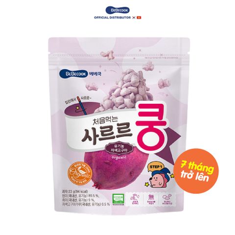  Bánh Bỏng Gạo Lứt Bebecook Cho Bé Từ 7M+ (23g) 