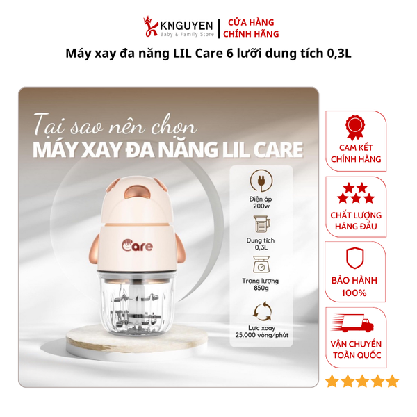  Máy xay đa năng LIL Care 6 lưỡi dung tích 0,3L 
