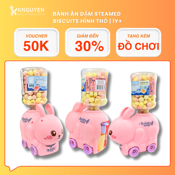  Bánh Ăn Dặm Steamed Buns Biscuits 50g (Hình Thỏ Rabbit) 