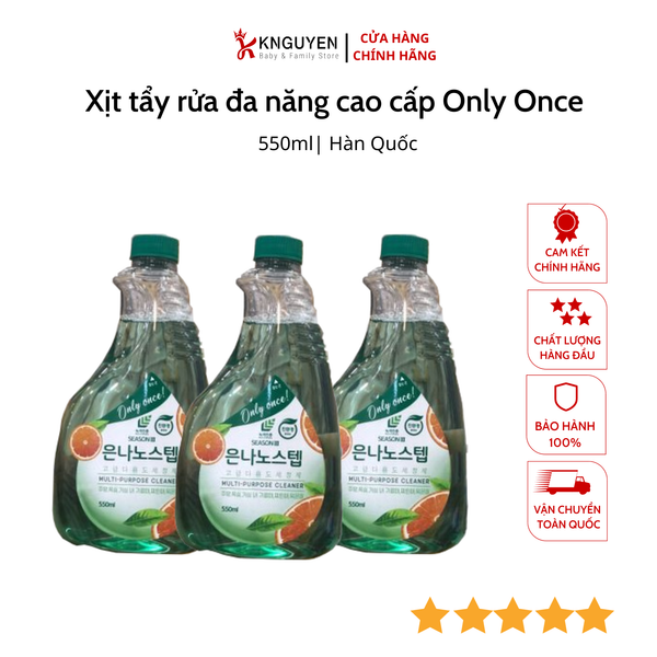  Xịt Tẩy Rửa Đa Năng Cao Cấp Only Once (550ml) 