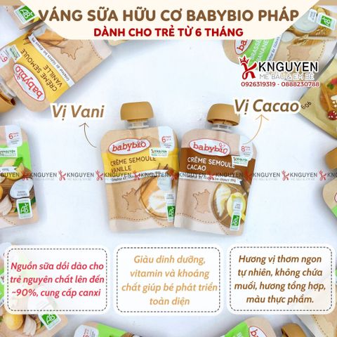  Váng sữa hữu cơ cho bé Babybio 85g 