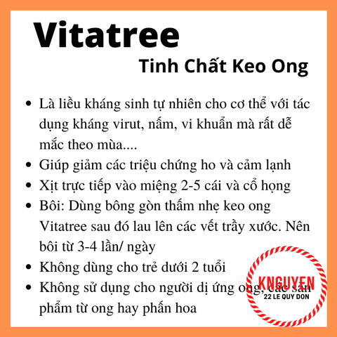 Xịt keo ong Vitatree 