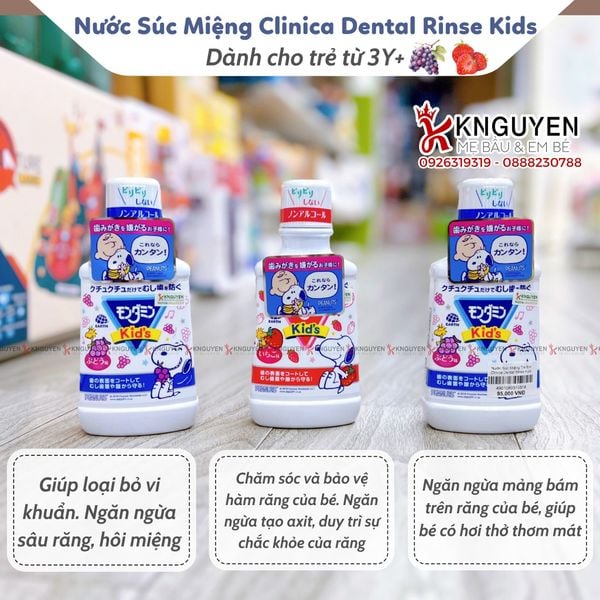  Nước Súc Miệng Trẻ Em Clinica Dental Rinse Kids 250ml 
