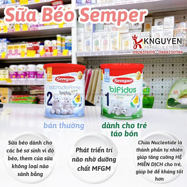  Sữa Semper Bifidus Nga (Bổ Sung Chất Xơ) 400g 