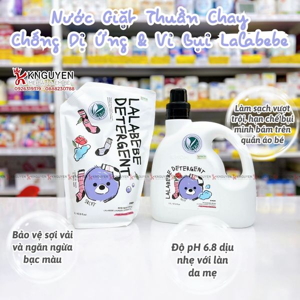  Nước giặt thuần chay Lalabebe K-mom Hàn Quốc 