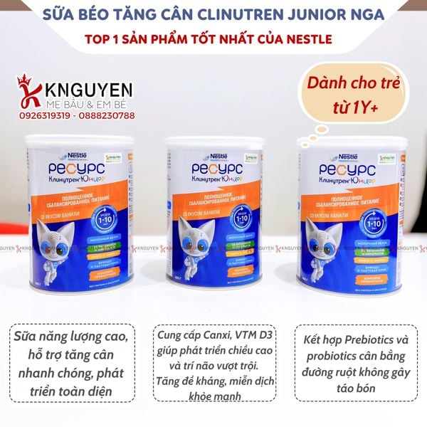  Sữa béo Clinutren Junior Nga 400g cho bé (1 đến 10 tuổi) 