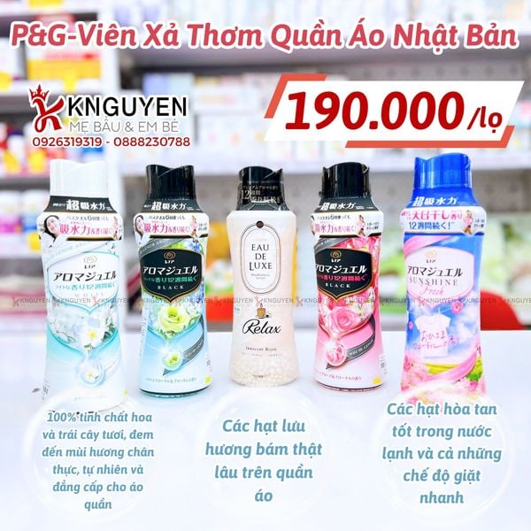  Viên xả vải dạng hạt P&G Lenoa Aroma Jewel - Konni39 