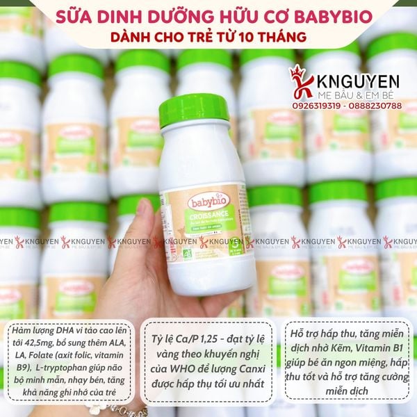  Sữa Nước Hữu Cơ Babybio (10M+) 