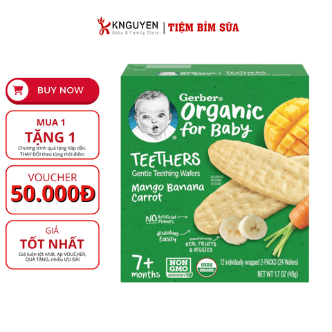  Bánh Gerber Việt Nam Organic NON GMO (nhập khẩu) 