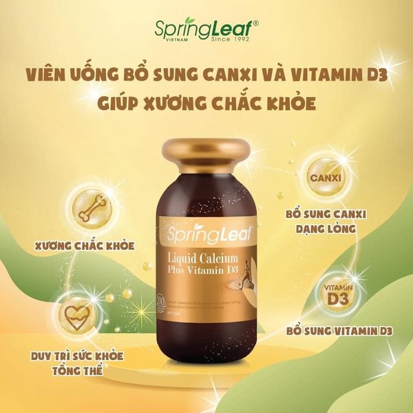  Viên Uống Bổ Sung Canxi & Vitamin D3 Spring Leaf - Úc (60 viên) 
