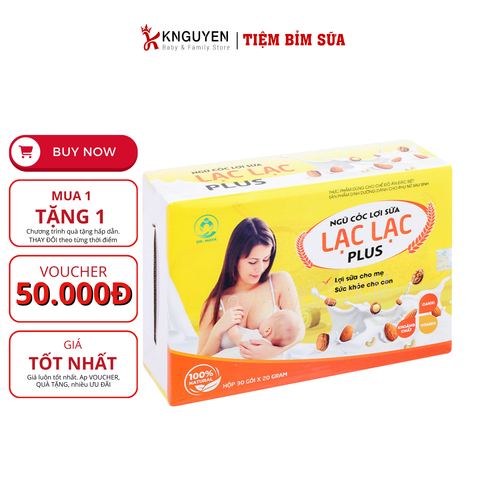  Ngũ cốc lợi sữa Lạc Lạc Plus (30 gói x 20gr) 