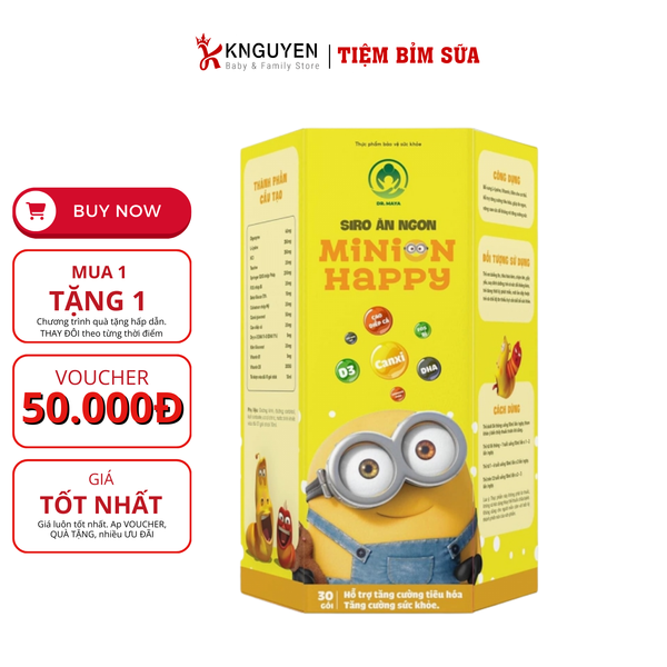  Siro Ăn ngon Minion Happy 5 in 1 (30 gói) 