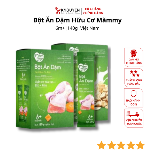  Bột Ăn Dặm Hữu Cơ Mămmy 140g (7x20g) 